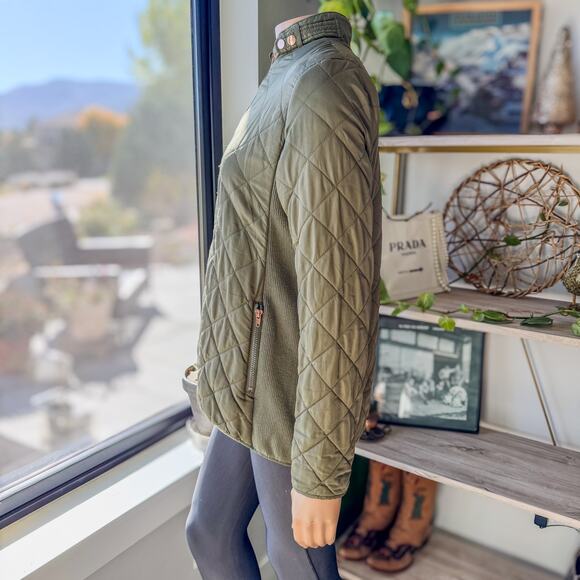 Motherhood Maternity, Quilted Lightweight Zip Up Jacket, Women's Medium, Green - Picture 8 of 12